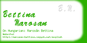 bettina marosan business card